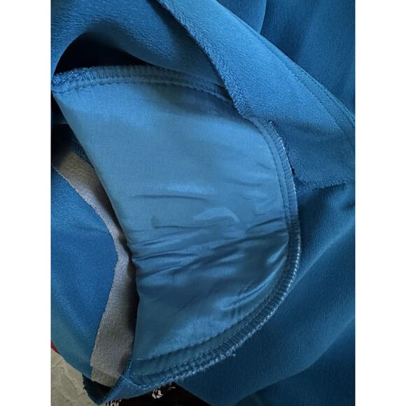 CYNTHIA HOWIE for MAGGIE BOUTIQUE Petites 10 P Jacket Teal 100% SILK Crop Relax - Picture 6 of 7